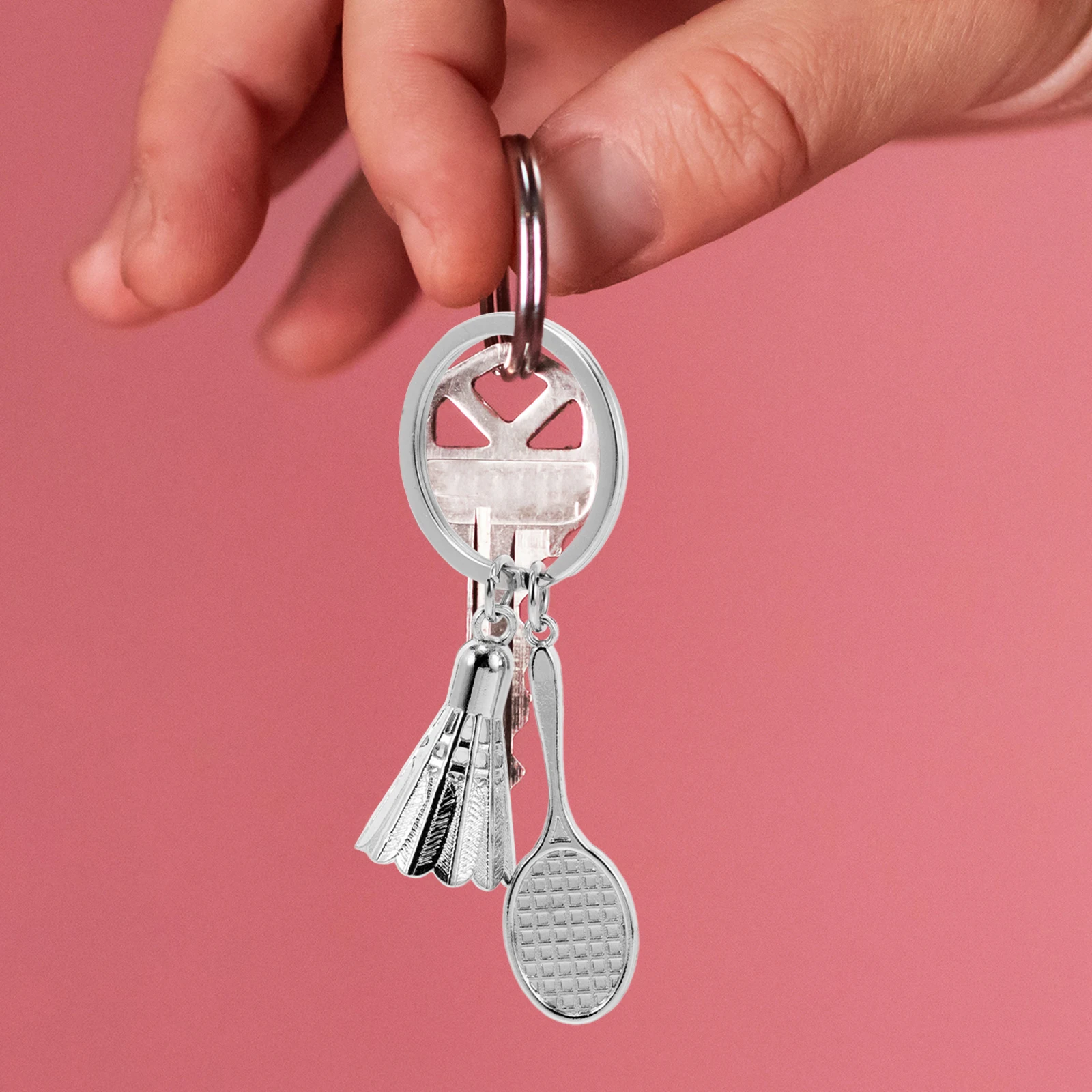 

Badminton Keychain Charm Pendant Player Purse Pendent Holder Keychains Hanging Ornament Players