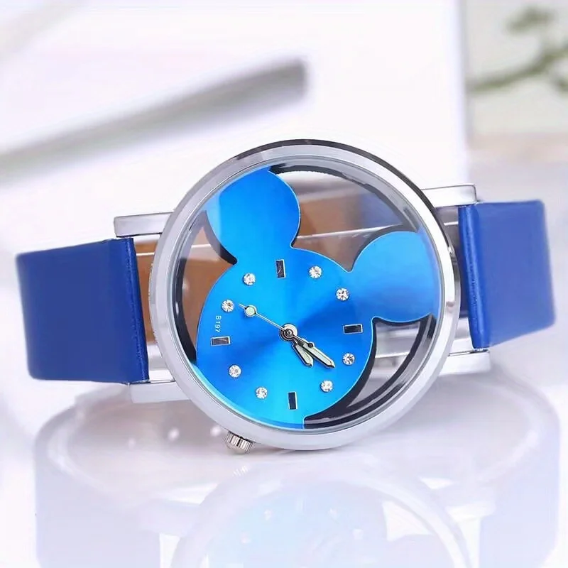 Cute Kids Cartoon Watch Fashion Casual Simple Quartz Leather Women Student Girls Watch Wristwatch