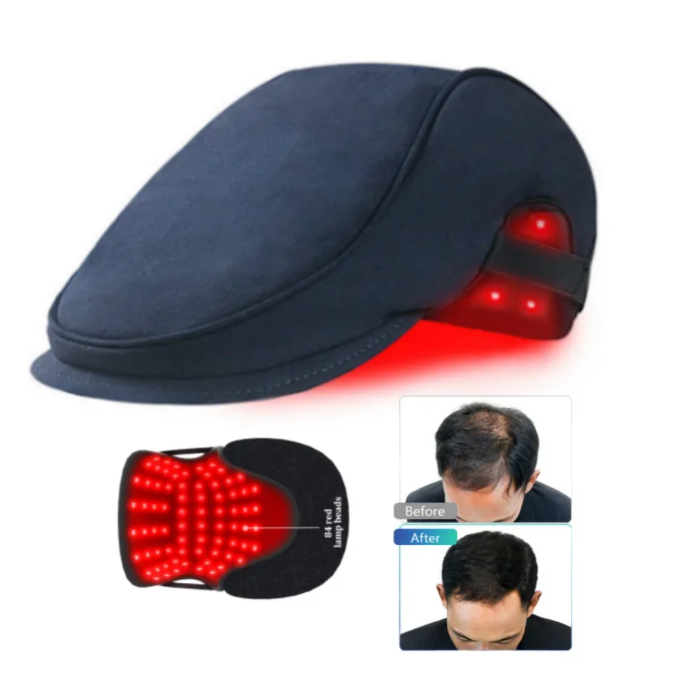 

Светодиодная шляпа для роста волос, красный свет, устройство Thrapy для роста волос 84, двойной чип, ближний инфракрасный порт, 850 нм, красный свет, 660 нм, предотвращающие выпадение