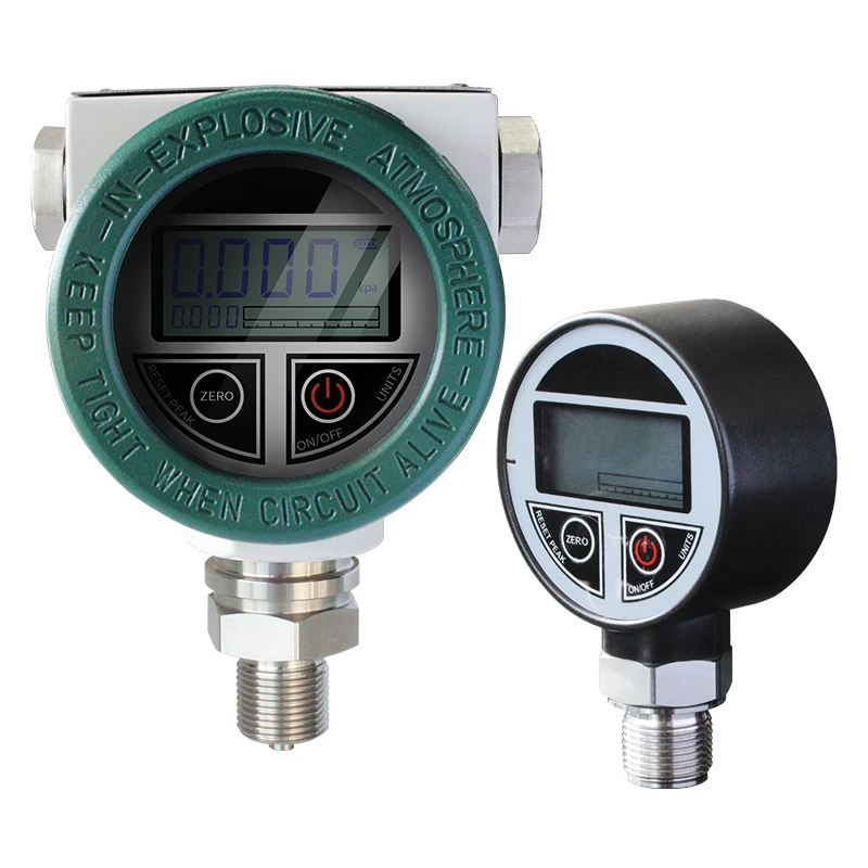 

High Precision LCD battery-powered pipeline air Water pump digital pressure gauge