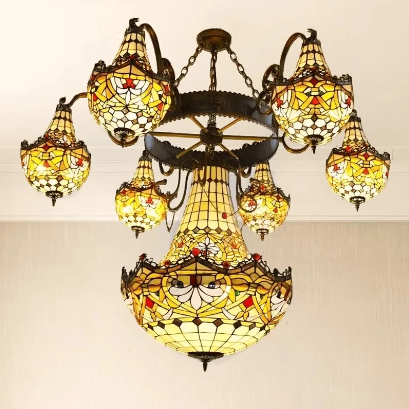 Tiffany Chandelier Living Room Dining Room Bedroom Duplex Villa Stairwell Light