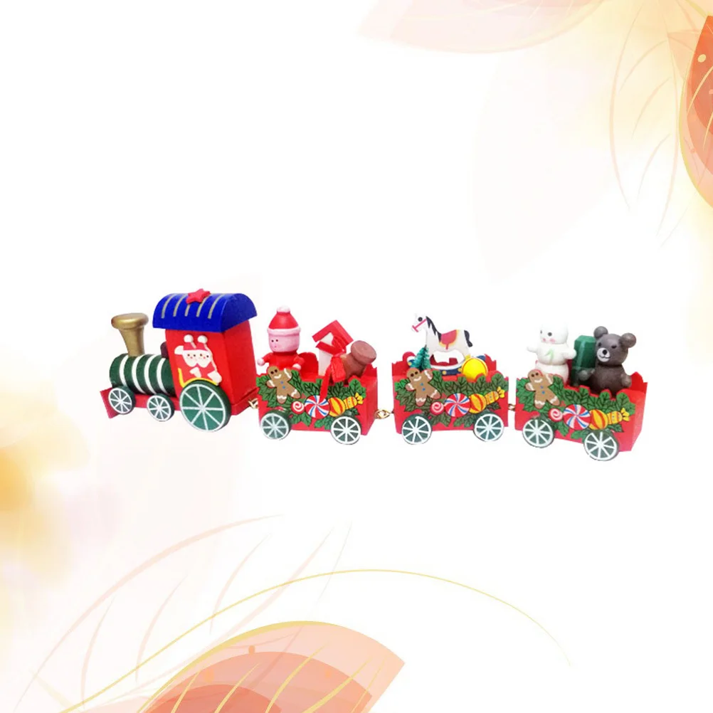 

Miniature Wooden Train Christmas Tree Ornament Xmas Bamboo The Decoration