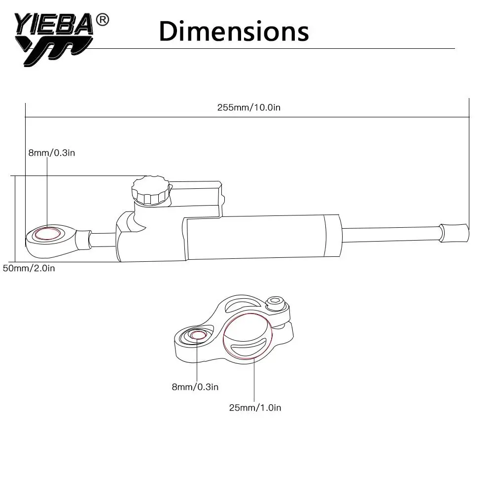 Motorcycle Damper Steering Stabilize Safety Control Bracket Mount kit Motorbike Aluminum For HONDA VTR1000F 1998-2005 VTR 1000F