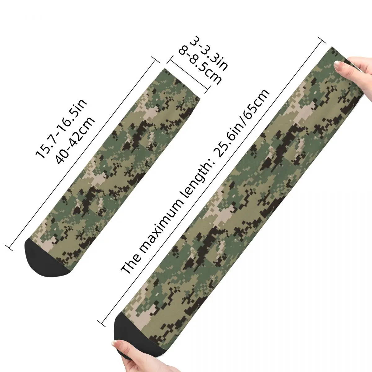 Winter Warm Harajuku Women Men Navy NWU Camo Socks Camouflage Non-slip Football Socks