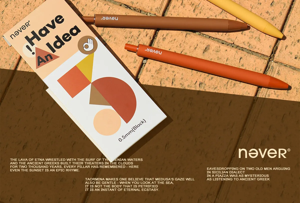 Never Kawaii Hochwertiger Gelstift Schnelltrocknend 0,5 ST Stiftspitze Minimalistischer Matter Anti-Roll-Stifthalter Fließendes Schreiben Schreibwaren – Detail 17