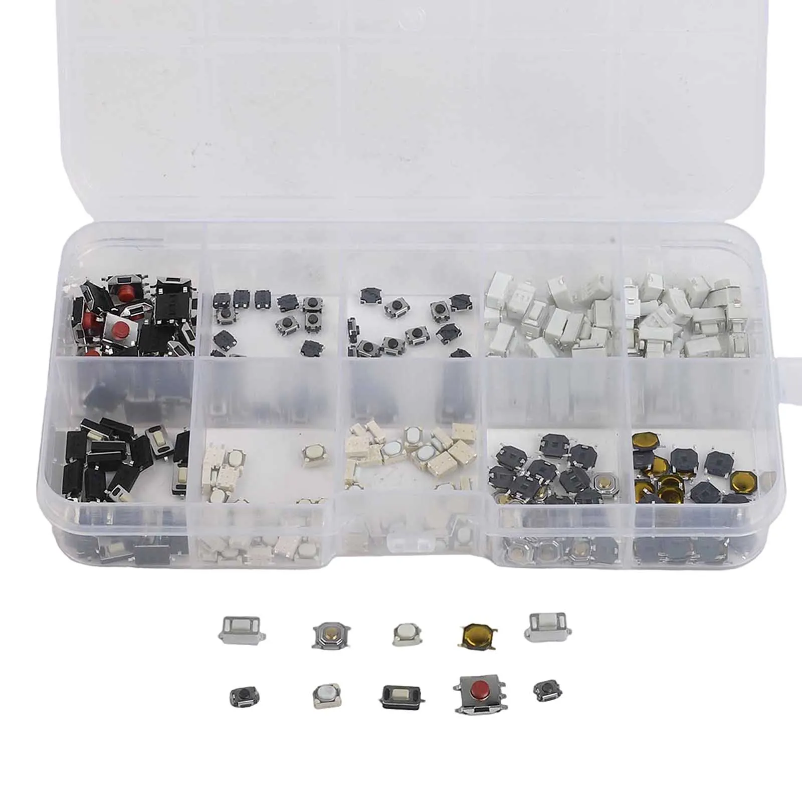 

250PCS Car Remote Control Push Button Switch Kit Car Key Button Touch Microswitch Tactile Push Switch Automotive Accessories