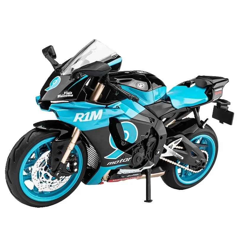 1:12 Yamaha YZF-R1M Alloy Die Cast Motorcycle Model Toy Vehicle Collection Sound and Light Off Road Autocycle Toys Car