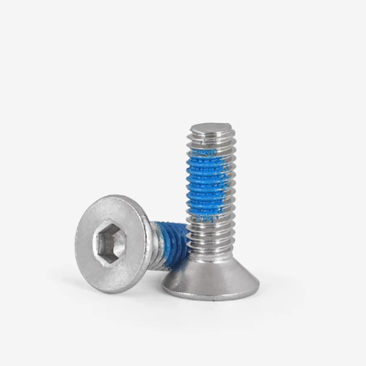 

M1.6M2M3M4M5M6 304 Stainless Steel Countersunk Hexagonal Flat Head Adhesive Screw Anti Loosening And Shock-Absorbing Bolt