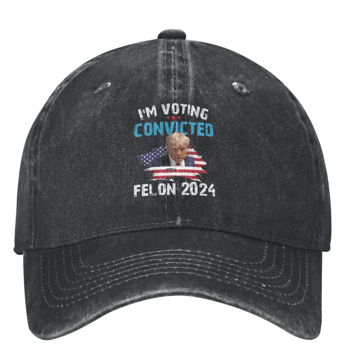 I Am Voting For The Convicted Felon 2024 Funny Casual Baseball Cap Trucker Hat Hip Hop Hats Female Male y2k Baseball Caps