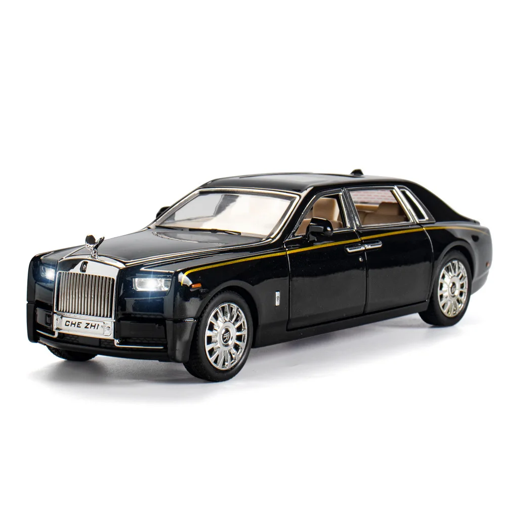

1:24 Alloy DieCast Phantom Model Toy Car Simulation Sound Light Pull Back Collection Toys Vehicle Adult Gifts