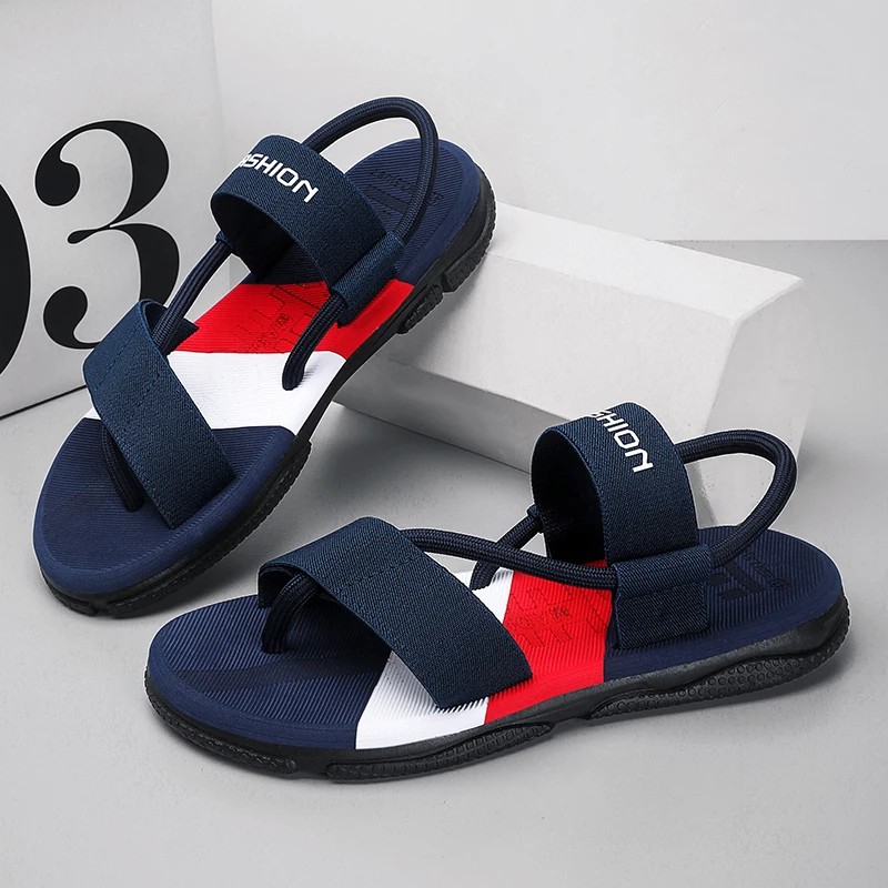 New Style Sandals For Men Men's Casual Slipper Beach Slip-on Wear-resistant Outdoor Sole Shoes Trendy All-match Male Footwear