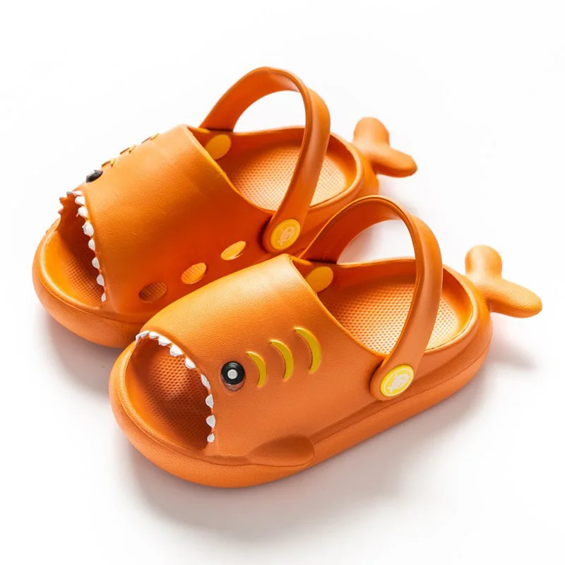 Baby Cute Clogs Sandals Shark Slippers For Children Boy Girl Kids Rubber Animal Slipper Toddler Beach Pool Slides Infant Shoes