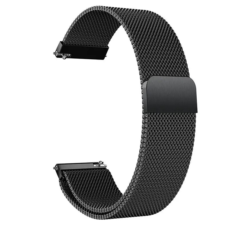 20mm 22mm Milanese Loop Bracelet Watch Strap Belt Metal Watchband Wrist Business Correa Magnetic Watchband Accessory Starlight