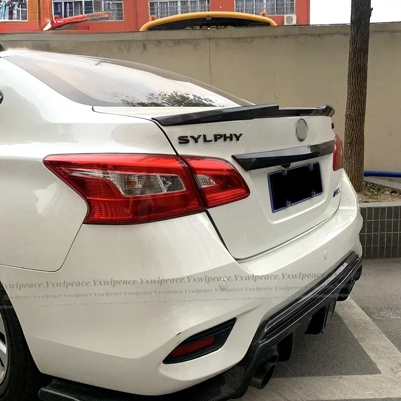 For Nissan Sentra SYLPHY Spoiler 2013-2019 High Quality ABS Plastic Unpainted Color Rear Trunk Lip Spoiler Body Kit Accessories