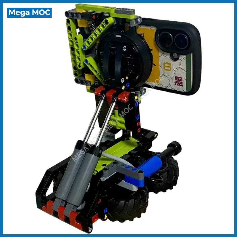 Desktop Mobile Phone Stand Organizer MOC Building Blocks, DIY Assembly Brick Set Practical Desktop Accessory