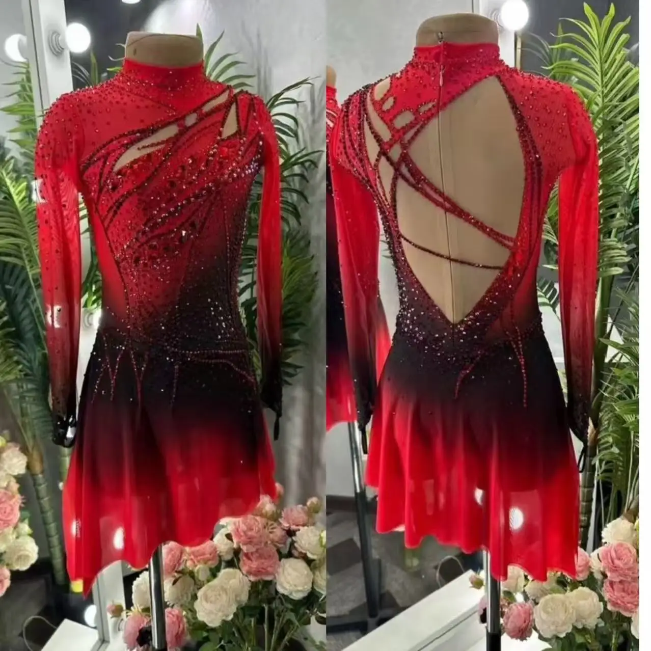 

Figure skating performance costume skating suit