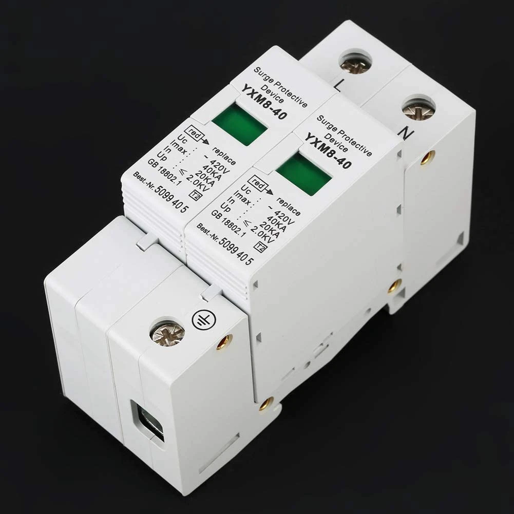 

Exquisite-Arrester Device 220V 2P 40KA Photovoltaic House Surge Protector Low-Voltage Arrester For Household Electrical Apparatu