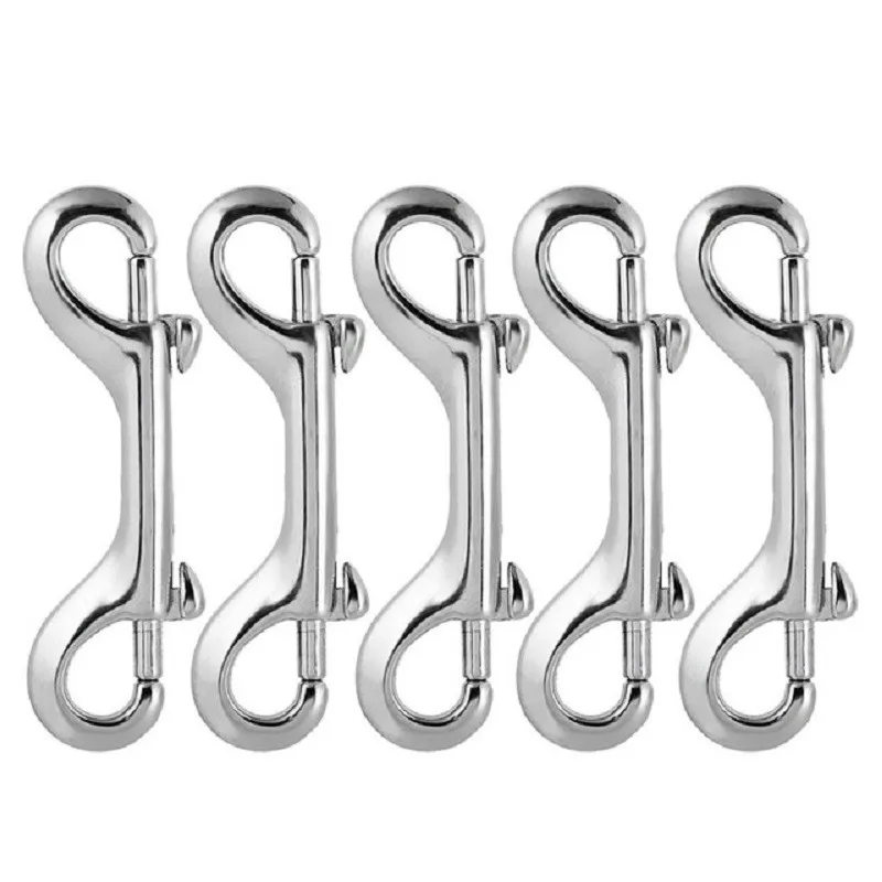 

5PCS Stainless Steel 316 Sucha Diving Double End Bolt Snap Hook Clips 90mm 100mm 115mm Boat Hardware Double Ended Bolt Snap