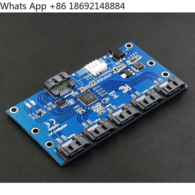 SATA 1 to 5 hard disk adapter card computer main board SATA port multiplier, support SATA3.0 expansion card