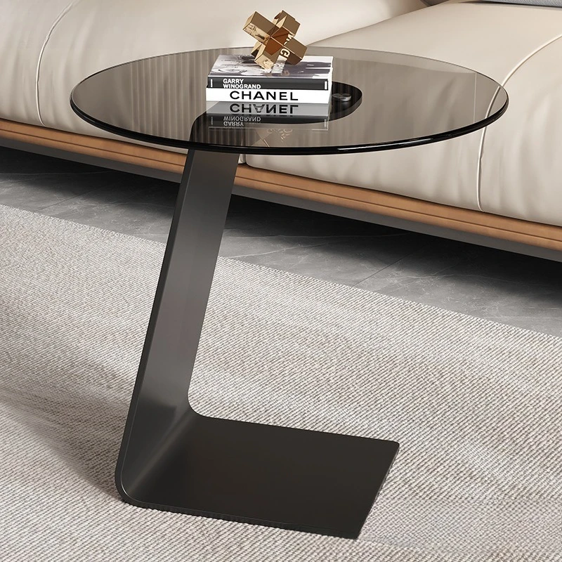

Tempered glass coffee table, living room sofa, Italian side table, light luxury, modern simplicity, advanced minimalism