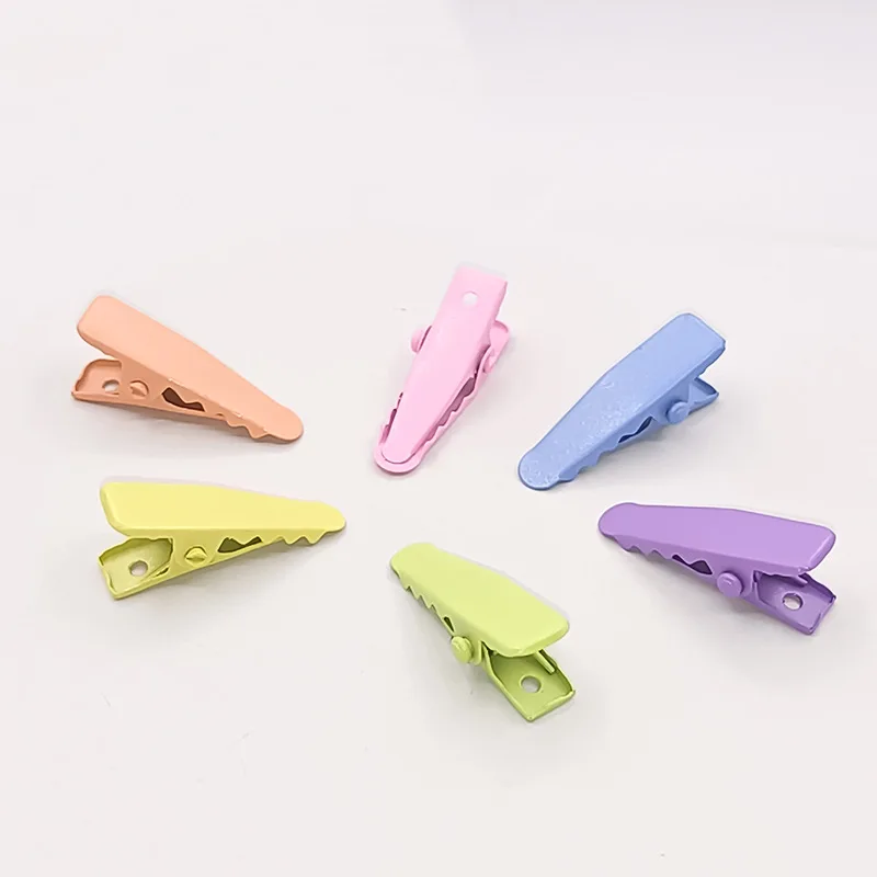 40Pcs/Lot DIY Women Hair Accessories 2.5cm Small Hairpin Pointed Duckbill Hair Clip Alloy Material Candy Color Girls Headdress