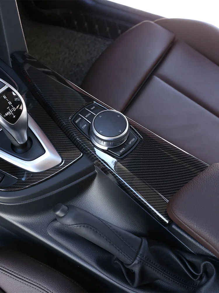 LHD & RHD ABS Matt Schwarz Auto-Multimedia-Panel-Abdeckung Zierleisten-Aufkleber für BMW 3er GT F30 F33 F34 F36 2013-2019 Auto-Zubehör – Detail 6