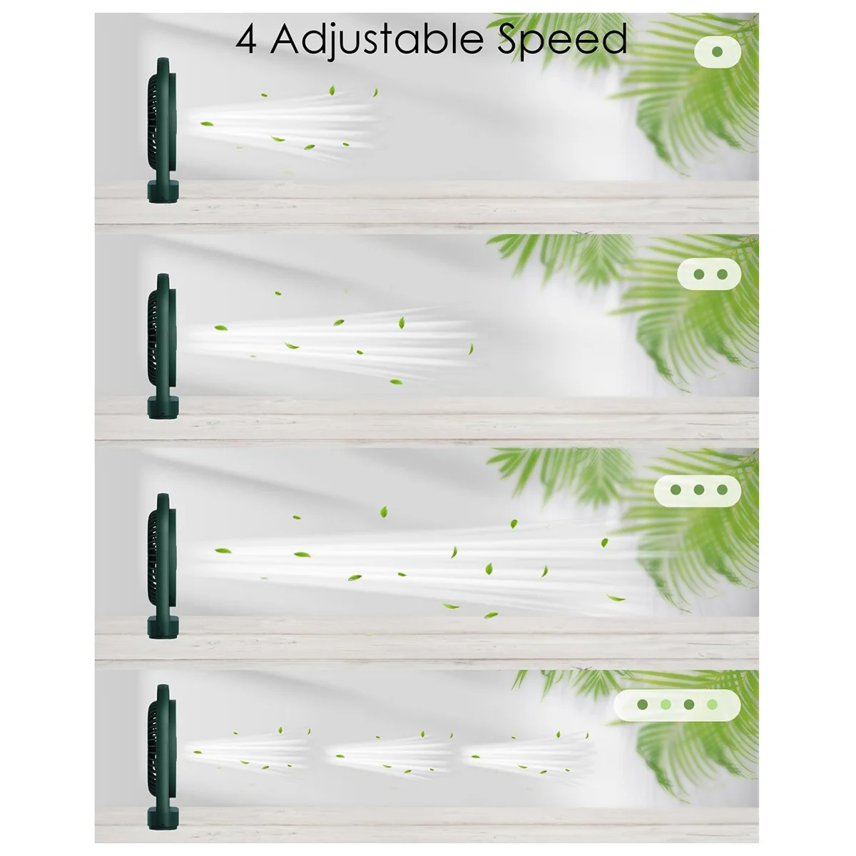 Настольный вентилятор Настольный вентилятор, Небольшой тихий вентилятор, USB-вентилятор с ночником, Настольный вентилятор