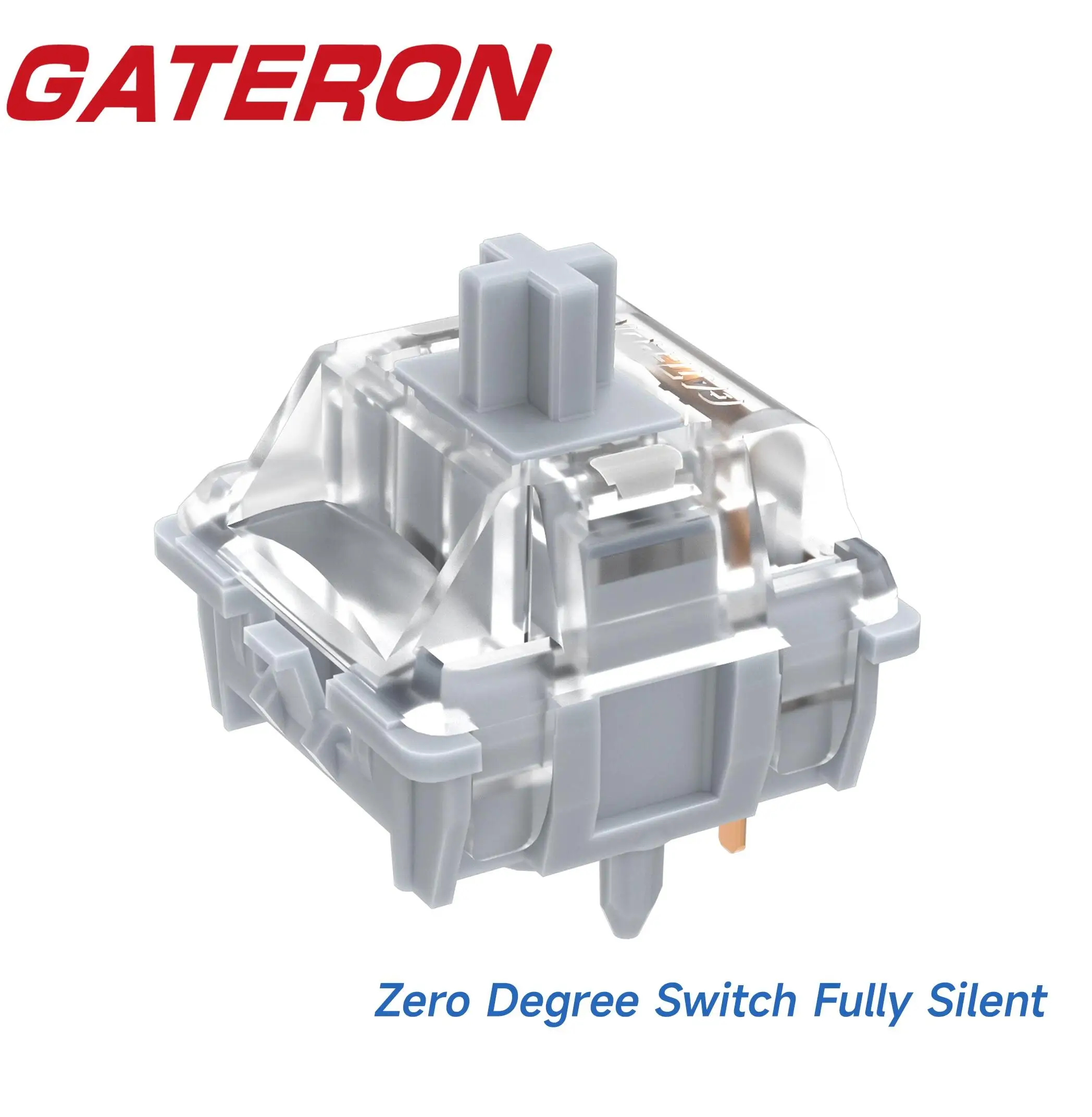 Бесшумный переключатель GATERON 0 °, линейный, 5 контактов, 45 г, игровая механическая клавиатура, с двойной рейкой, 6-позиционный Выключатель без звука