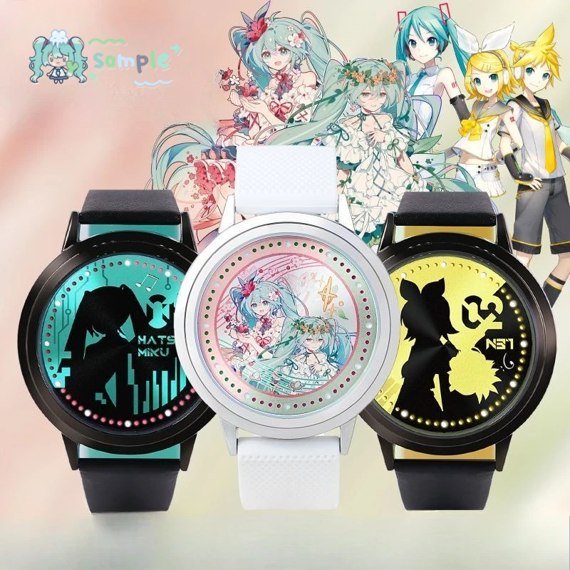 

Hatsune Miku Cartoon Cute Watch Creative Personality Boys and Girls Same Style Electronic Watch Watch Anime Goods Gift Wholesale
