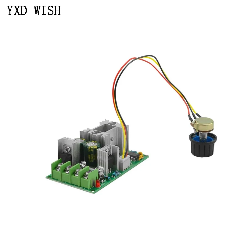 DC 10-60V DC silnik Regulator prędkości 12V 24V 36V 48V wysokiej napędzana mechanicznie moduł Regulator prędkości silnika PWM Regulator prądu 20A 30A — zdjęcie 5