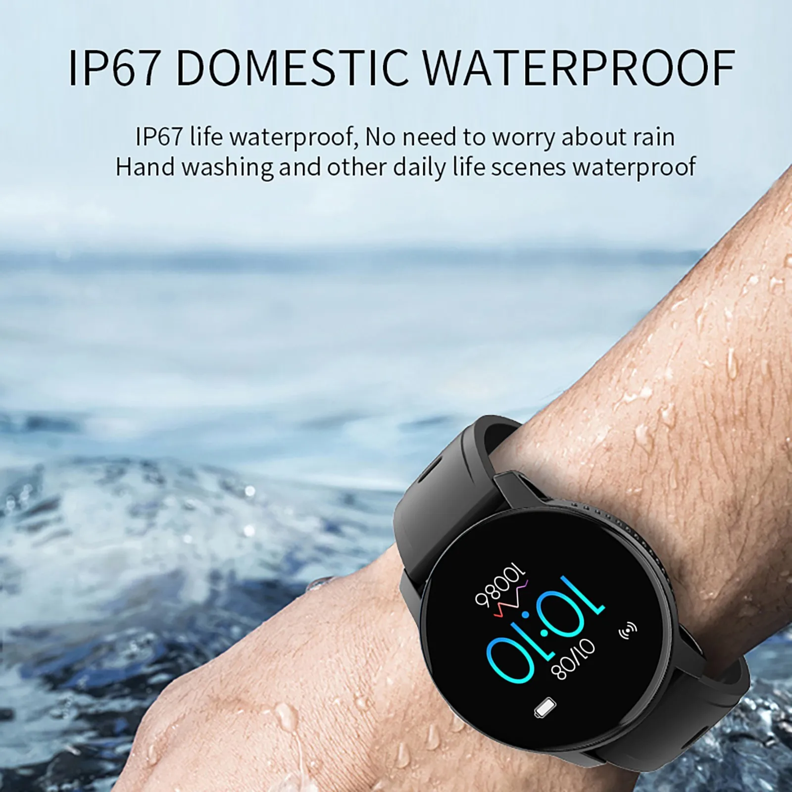 W9 Smart Bracelet Bluetooth-compatible Heart Rate Monitor Call Reminder Waterproof Sports Fitness Smartwatch