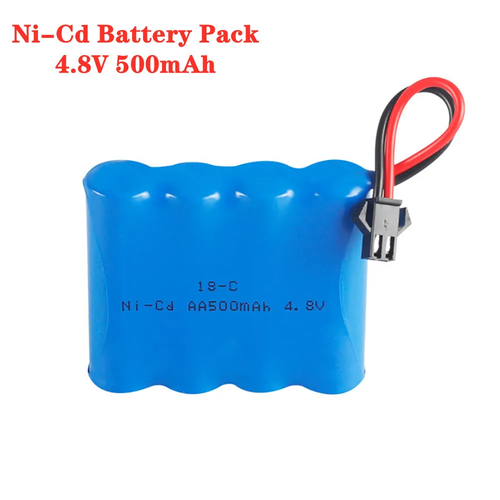 

AA 4.8v 500mah Rechargeable Battery NiCd Battery Pack For RC Toy Lighting Power Tool Rc Cars E519 E511 4.8v Battery Pack SM Plug