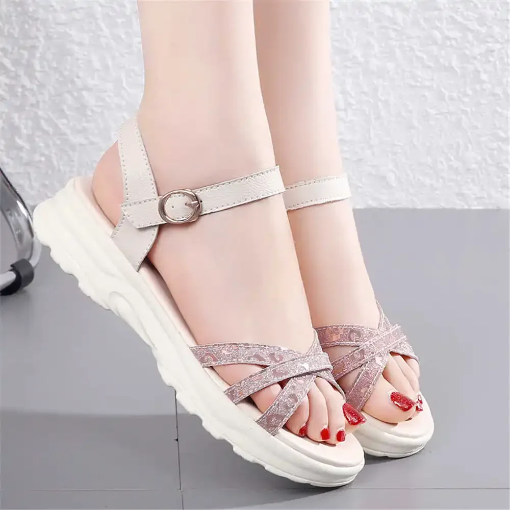 Cream With Strap Woman's Buy Summer Flip Flops Kids Girls Sneakers Shoes Flat Sandals Sports New Fast Pro Trainers Runners