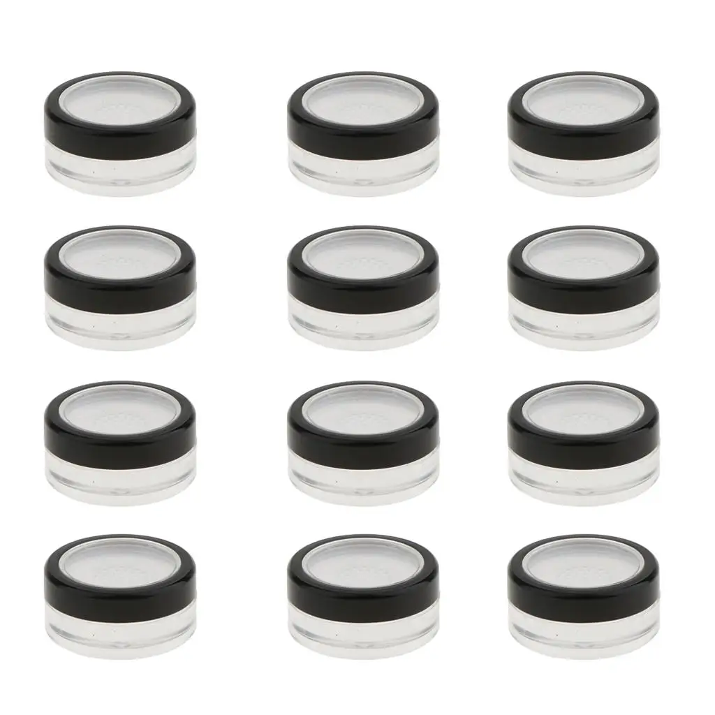 

12PCS Empty Loose Powder Jar Cosmetic Container Sifter Case