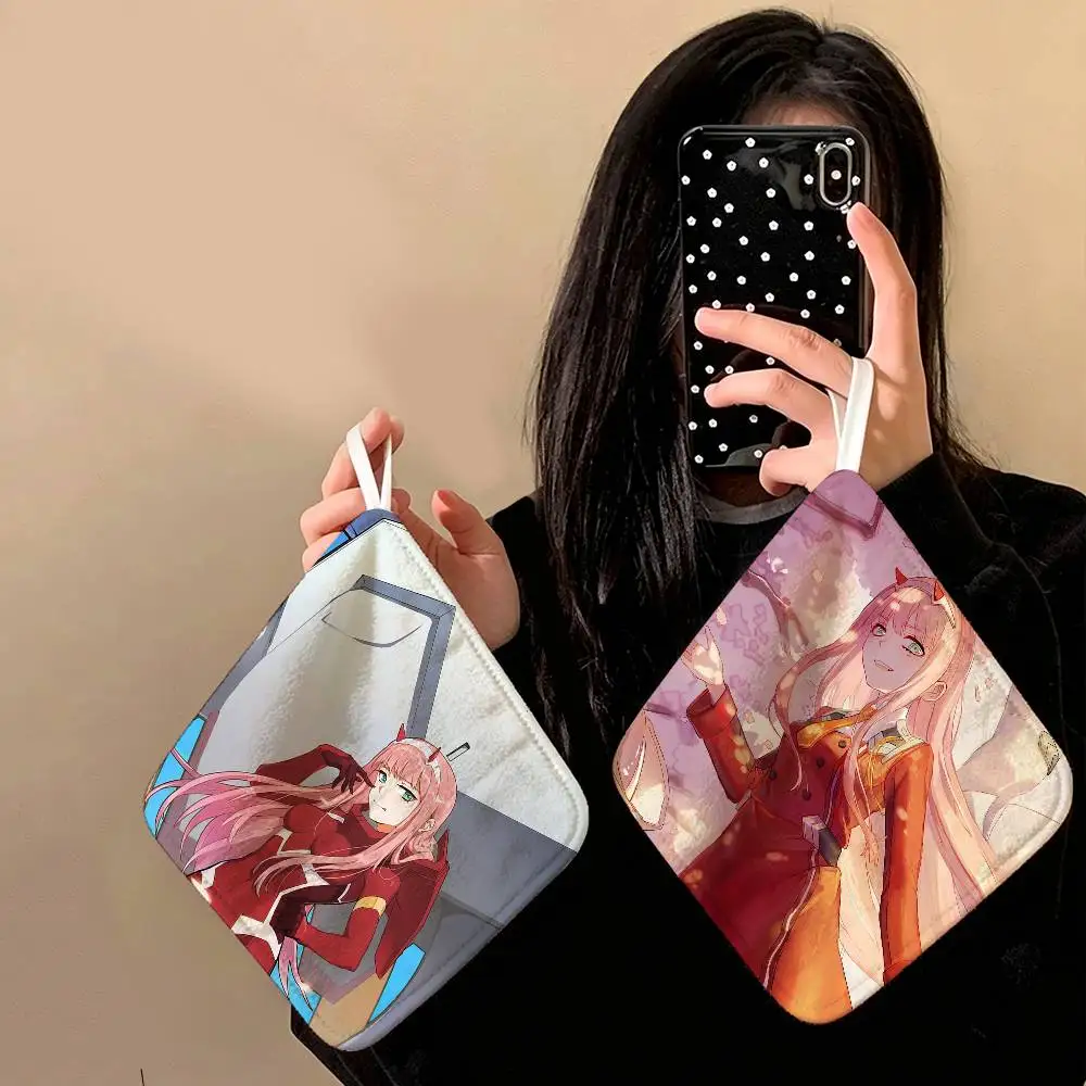 Zero Two DARLING In The FRANXX Anime Hanging Kitchen Towel, Polyester Cotton Material, Multipurpose Hand Wiping Towel for Family