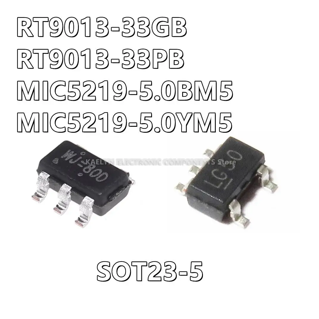 20Pcs/lot RT9013 RT9013-33GB RT9013-33PB LDO 3.3V MIC5219-5.0BM5 MIC5219-5.0YM5 LG50 SOT23-5