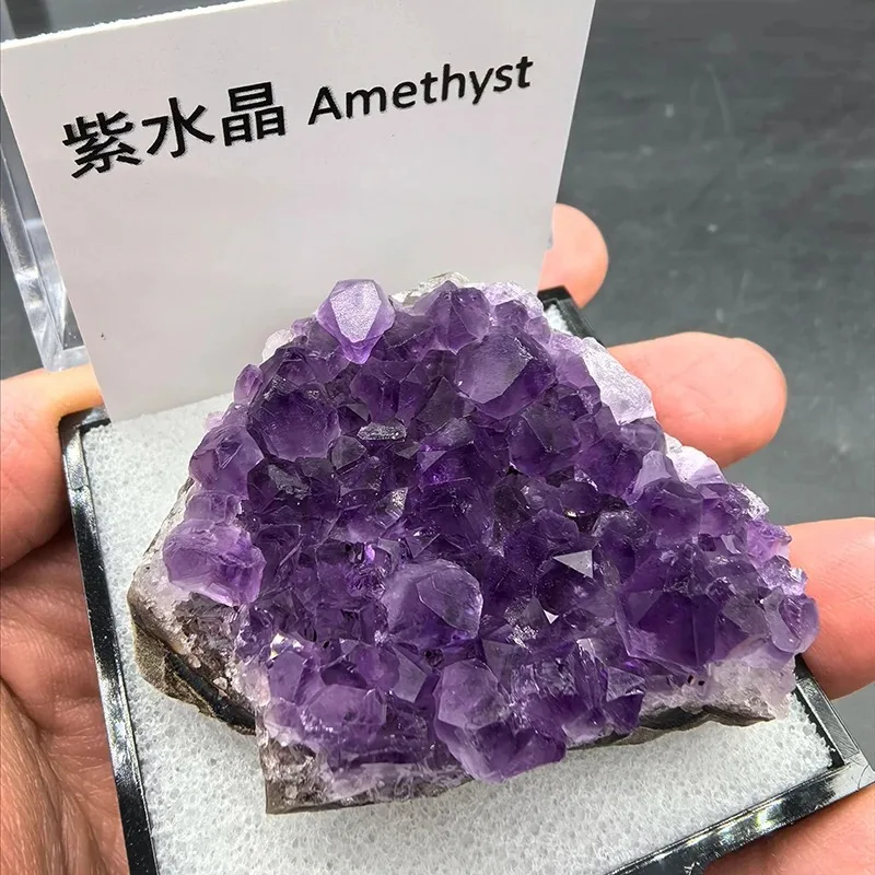 1/4pcs 25-40mm Natural Amethyst Geode Cave Healing Crystal Stones Rock Cluster Druzy Witchcraft Raw Amethyst Gemstone Specimen