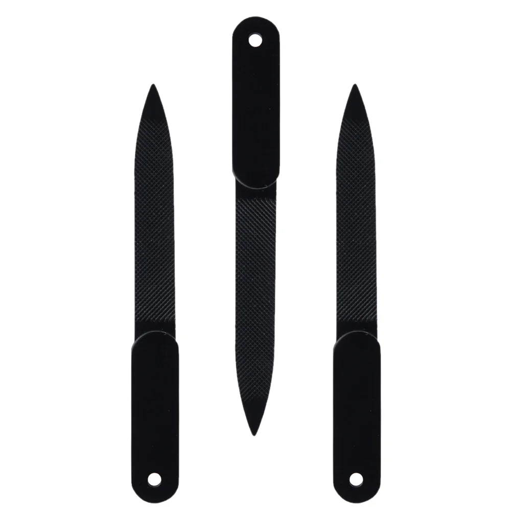 

3Pcs Stainless Steel Nail Files Durable Long-Lasting Use Portable Fingernail Files for Women Travel Nail Buffer
