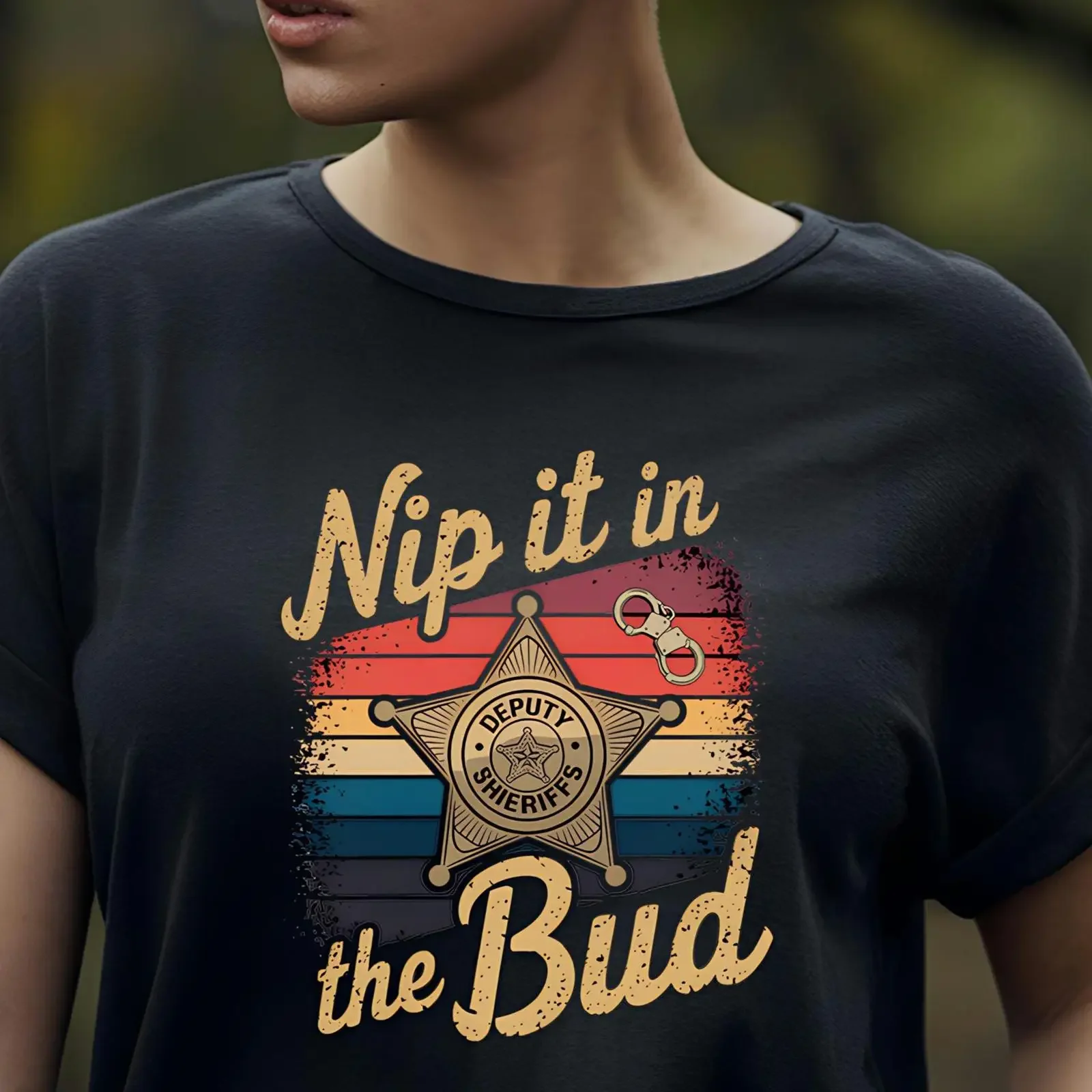 Nip It in the Bud T Shirt Retro Andy Griffith Show Fan vintage Washed fashion streetwear graphic Breathable Casual Stretched