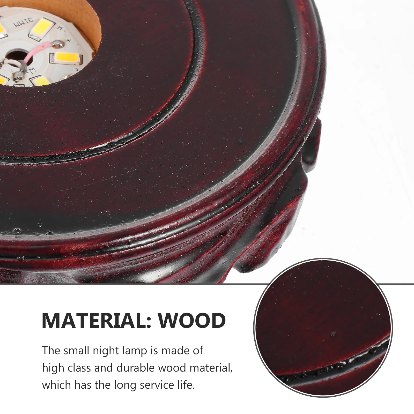 1 قطعة قاعدة متوهجة LED قاعدة خشبية مضاءة مناسبة لحامل كرة كريستال الروائح قاعدة عرض كريستال ضوء دافئ