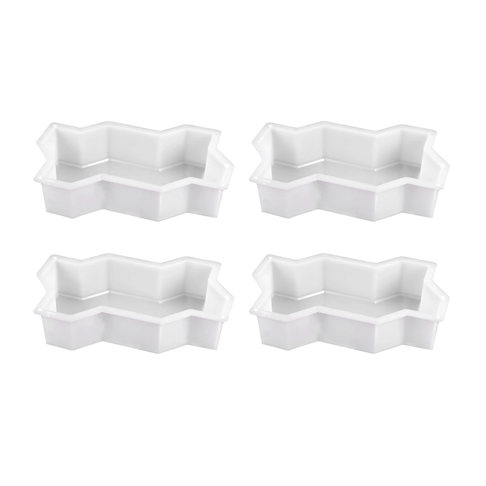 AC88-4X Three Waveform Garden Path Plastic Concrete Paving Brick Mold DIY Walkway Cement Brick Mold