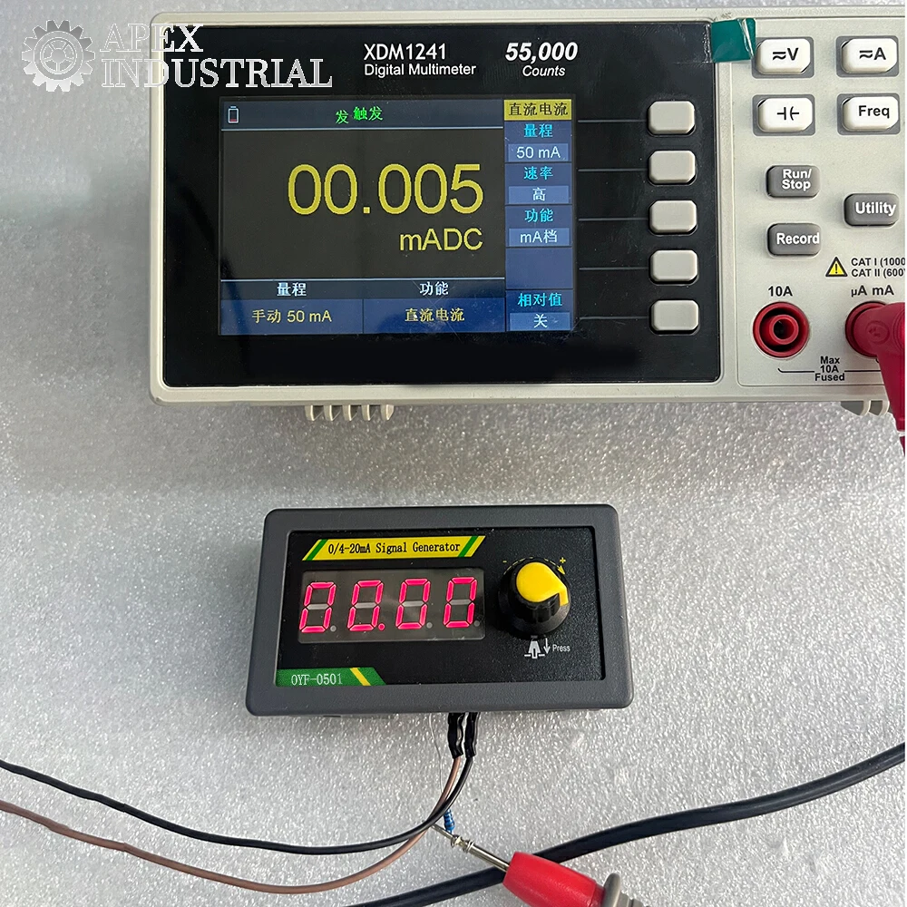 4‑20mA/0-20mA High Precision Signal Generator 4-Digit LED Current Voltage Simulator for PLC/DCS/Pressure Transmitter Debugging