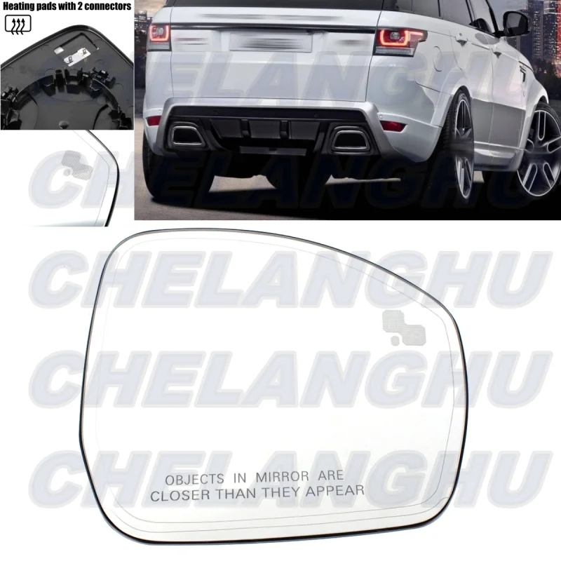 Heated Blind Spot Mirror Glass For Range Rover Sport L405 L494 2014 2015 2016 2017 2018 2019 Right Side Rear view Glass