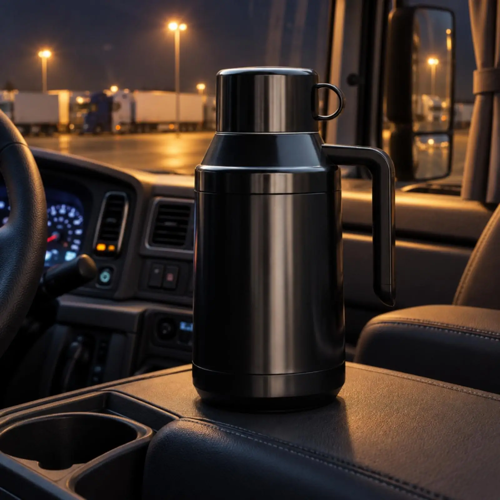 Multifunctional Car Electric Kettle 1.3L Keep Warm Function Intelligent Voltage Recognition Safe Boiling for Hot Drinks