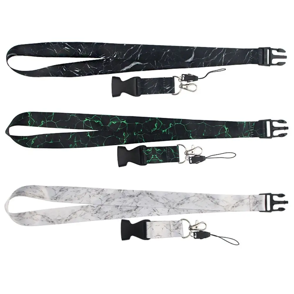 

Name Tag Holder Webbings Ribbon Hang Rope ID Badge Holder Neck Straps Phone Hang Rope Phone Lanyard Strap Marbling Lanyard