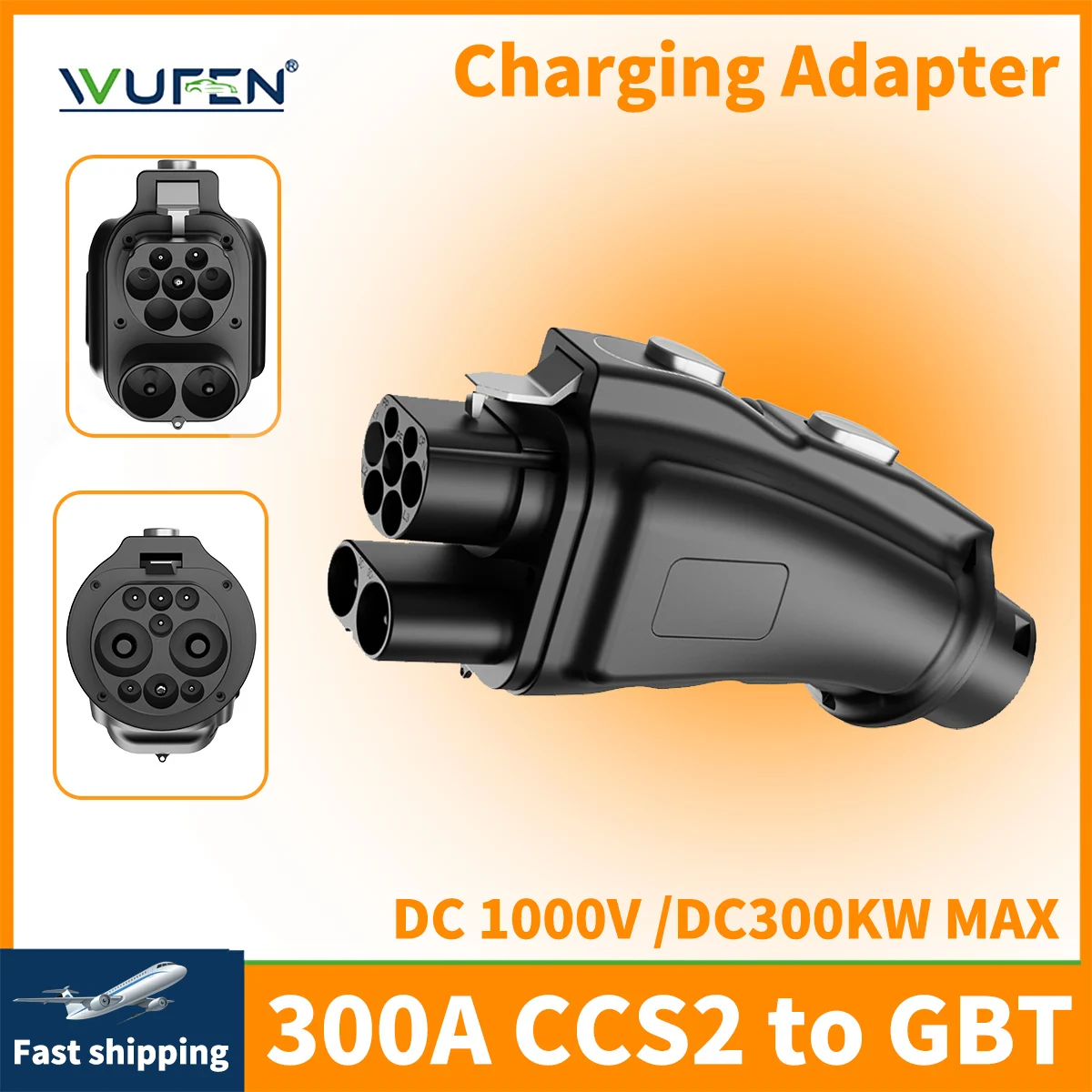 

WUFEN CCS2 to GBT Charging Adaptor DC 1000V 300A CCS2 Adapter to GBT Charging Adapter Electric Vehicle Charger Connector