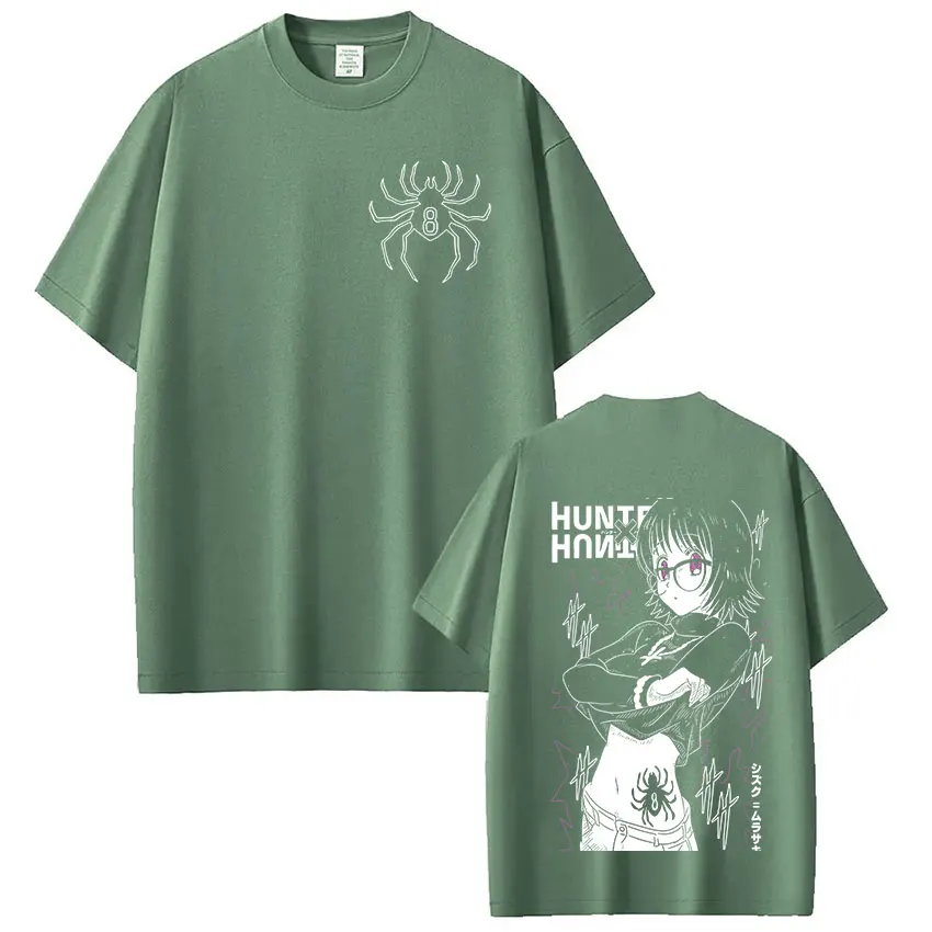 Anime Hunter X Hunter Spider Phantom Troupe Shizuku T-Shirt für Männer und Frauen, Modische Harajuku-Mode, Übergroße Lässige Baumwoll-T-Shirts – Detail 5