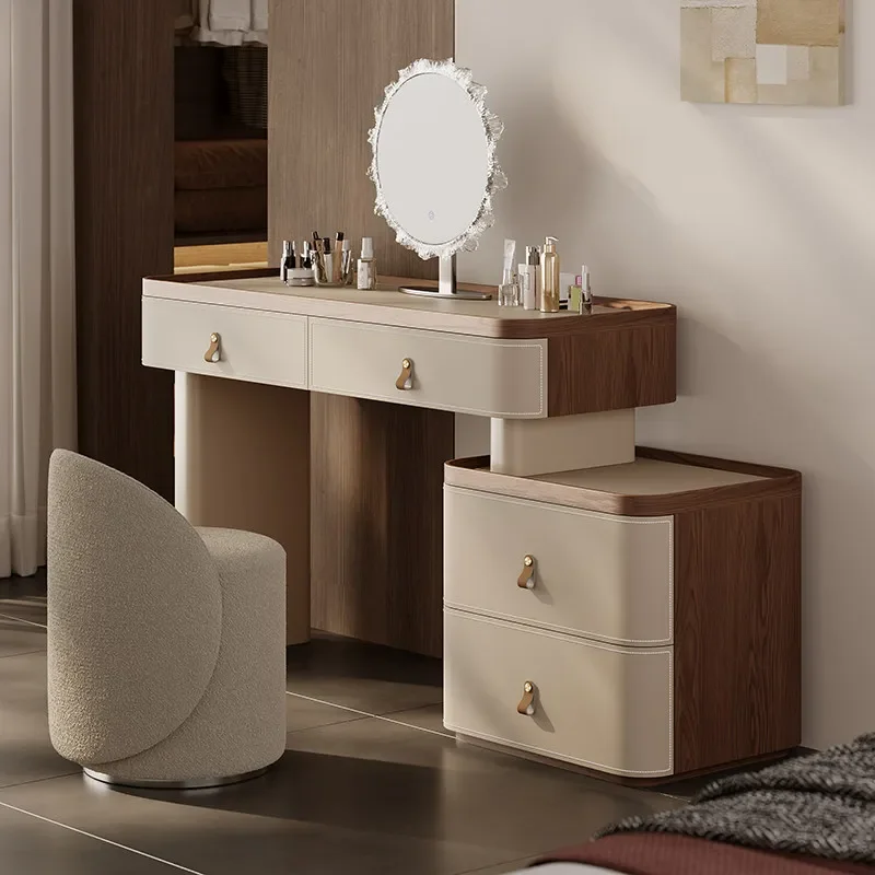 #Makeup Vanity Tocador Maquillaje Furniture Modern Luxury Illuminated MakeupDressing Table High End Elegant Dressers For Bedroom