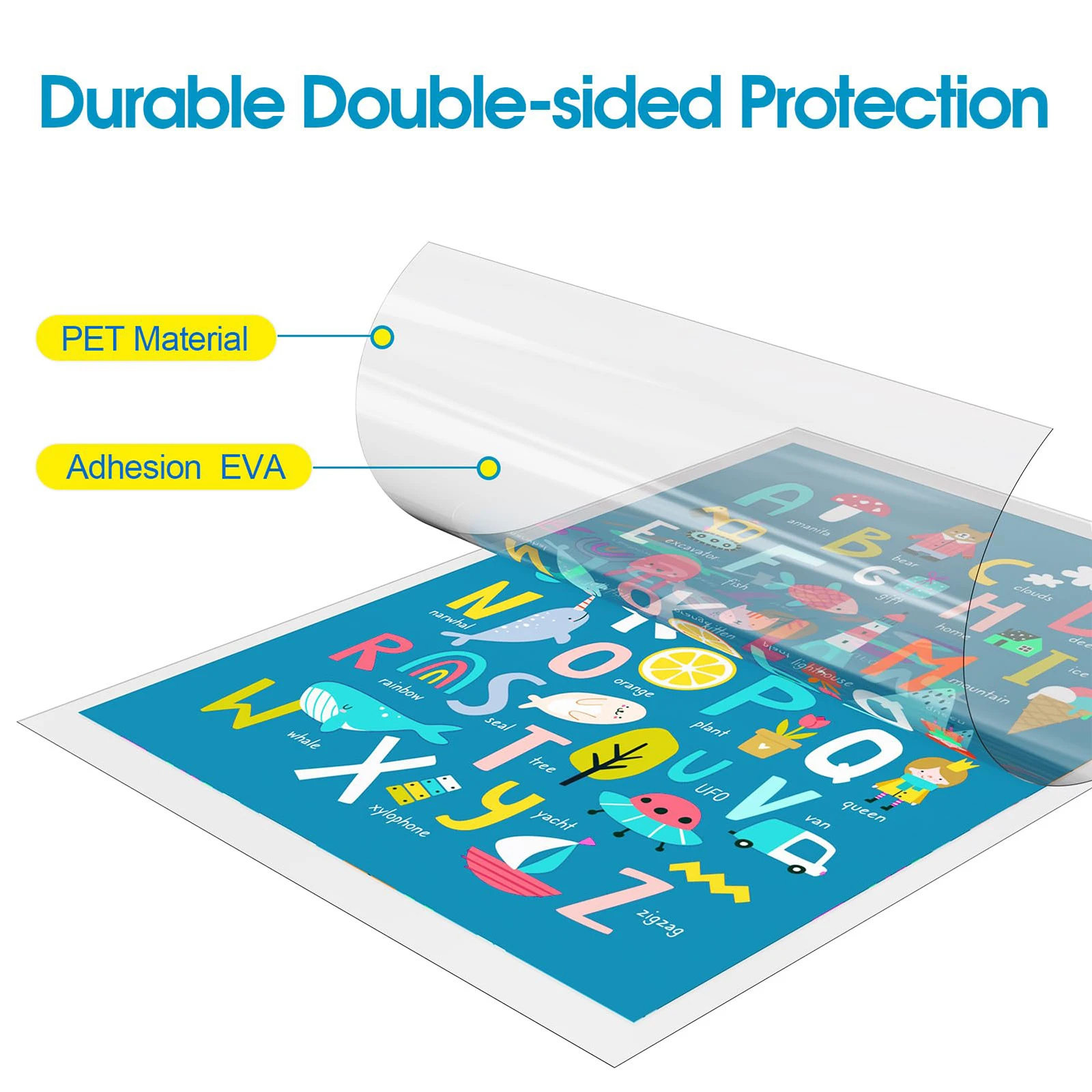 60 Mic A4 Size 100 Pack Thermal Laminating Pouches, 8.3x11.7 Inches Laminating Sheets, for Ultra Clear, Glossy, Hold Heat Seal