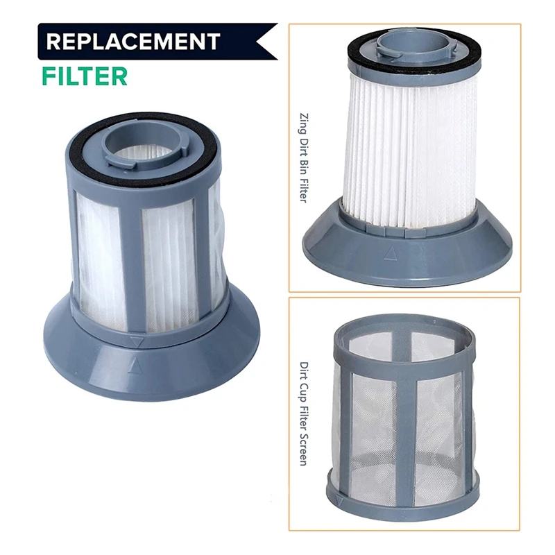 Replacement Filter For Bissell 6489 64892 64894 Zing Vacuums Cleaner,Part 203-1772,203-1771,203-1534 Dirt Filter Kit